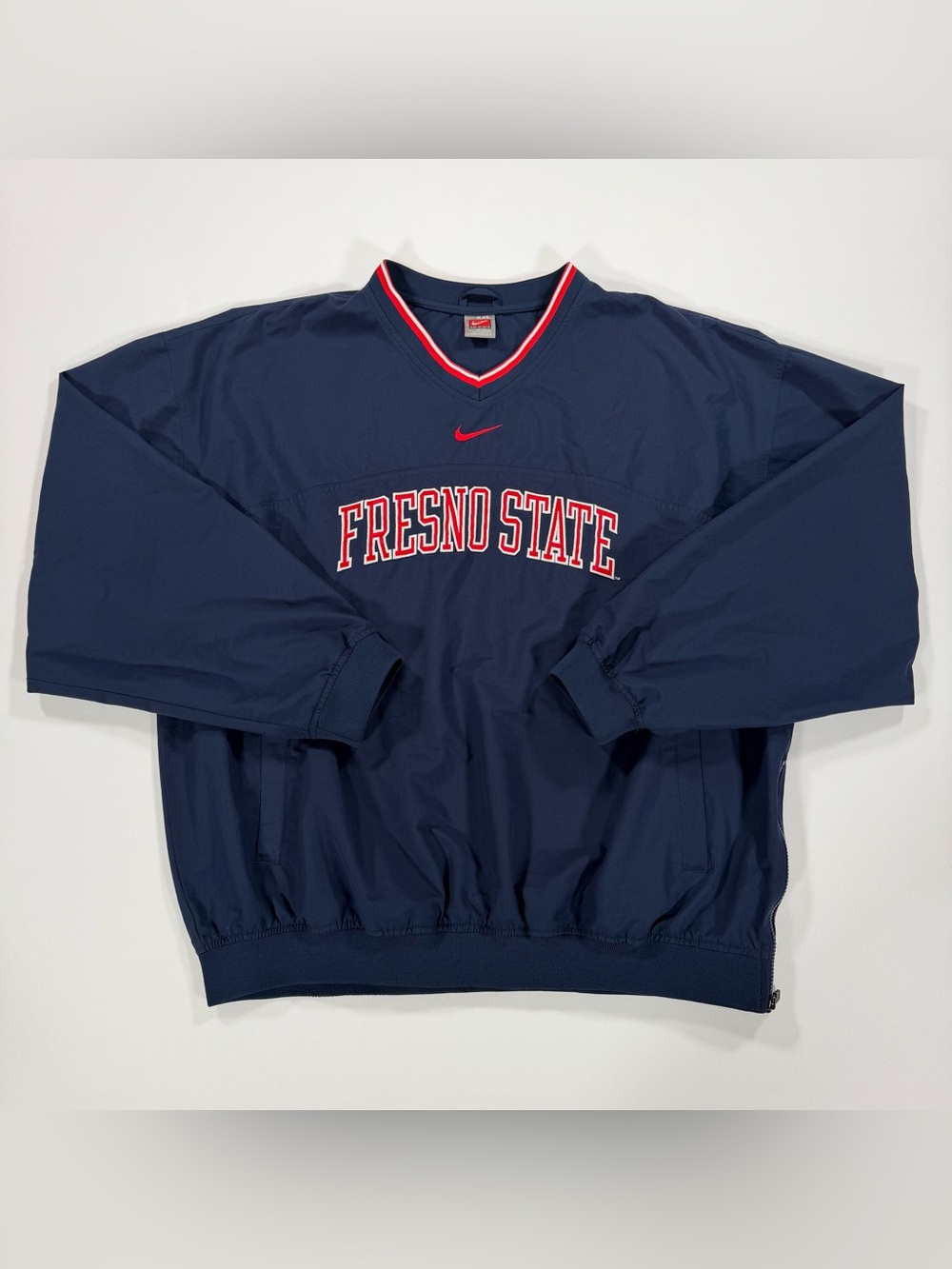 Vintage Nike Team Fresno State Bulldogs Windshirt Jacket Pullover XXL Navy Y2K